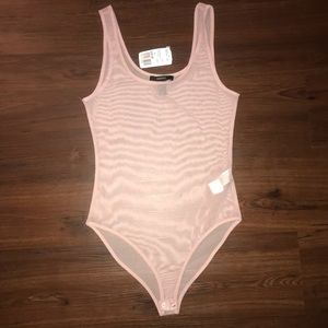 NWT Mesh light pink bodysuit